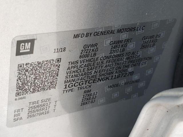 Photo 9 VIN: 1GCGTCEN6K1187270 - CHEVROLET COLORADO L 