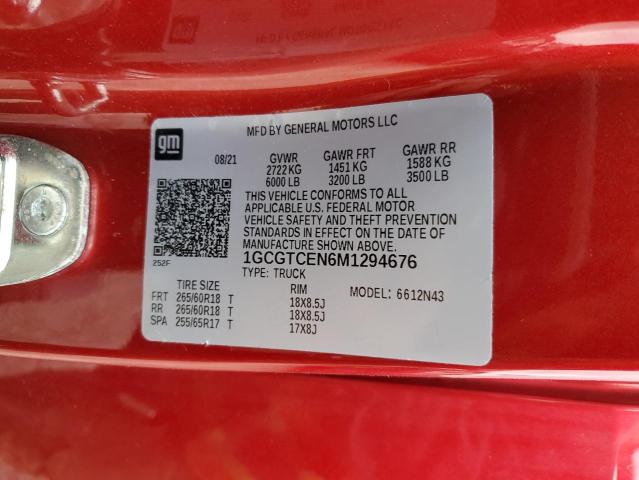 Photo 11 VIN: 1GCGTCEN6M1294676 - CHEVROLET COLORADO 