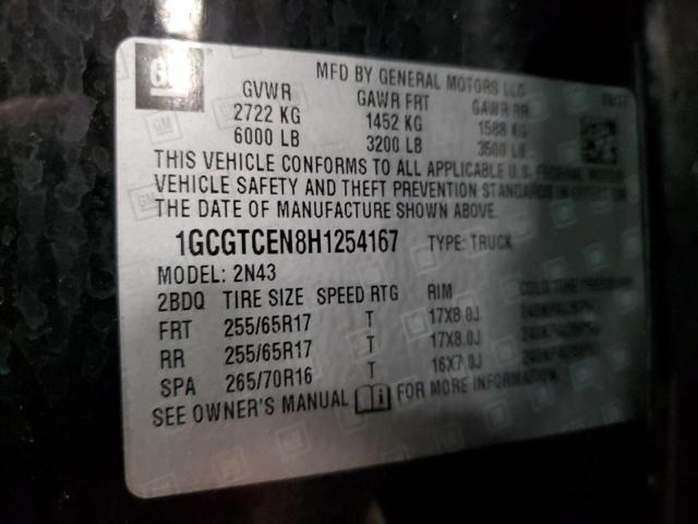 Photo 11 VIN: 1GCGTCEN8H1254167 - CHEVROLET COLORADO L 