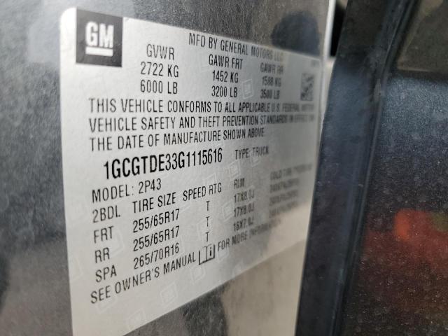 Photo 11 VIN: 1GCGTDE33G1115616 - CHEVROLET COLORADO Z 