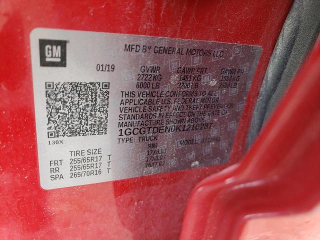 Photo 11 VIN: 1GCGTDEN0K1210287 - CHEVROLET COLORADO 