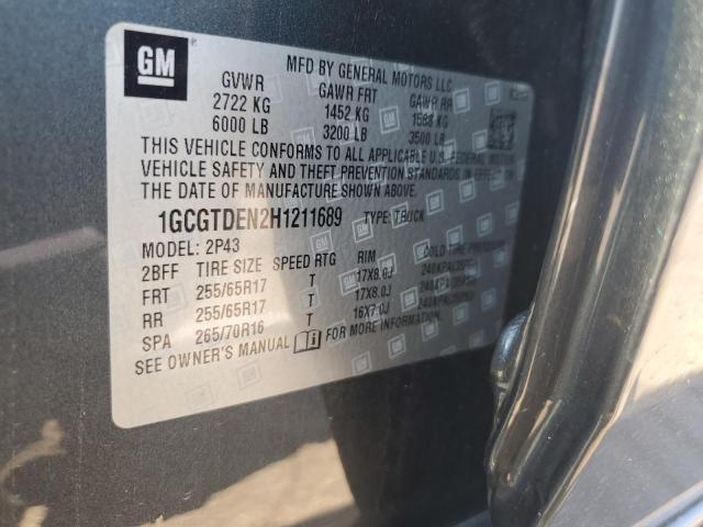 Photo 11 VIN: 1GCGTDEN2H1211689 - CHEVROLET COLORADO Z 