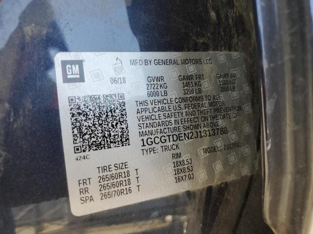 Photo 11 VIN: 1GCGTDEN2J1313788 - CHEVROLET COLORADO Z 