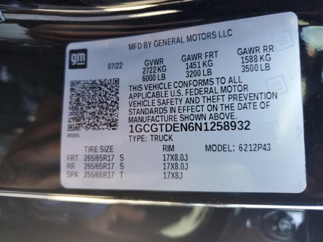 Photo 11 VIN: 1GCGTDEN6N1258932 - CHEVROLET COLORADO Z 