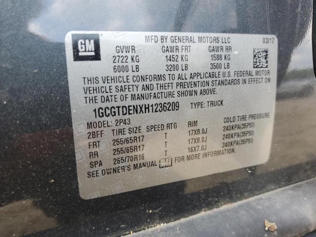 Photo 11 VIN: 1GCGTDENXH1236209 - CHEVROLET COLORADO Z 