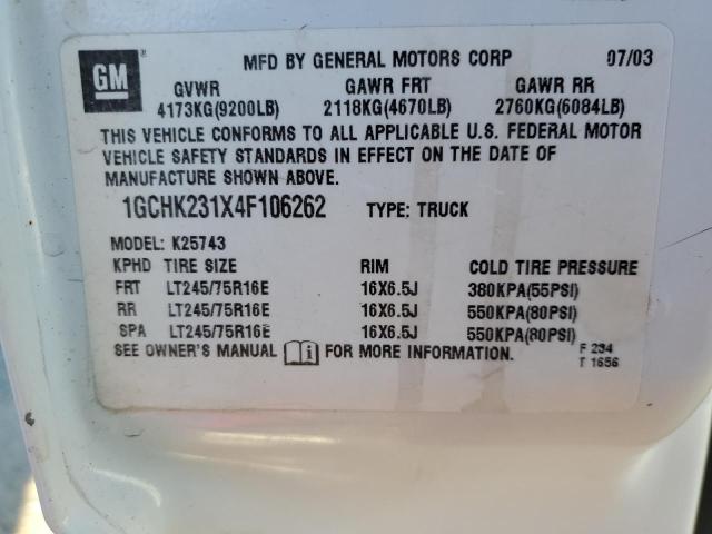 Photo 11 VIN: 1GCHK231X4F106262 - CHEVROLET SILVERADO 