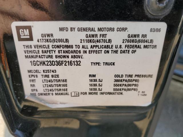 Photo 11 VIN: 1GCHK23D36F216132 - CHEVROLET 2500 