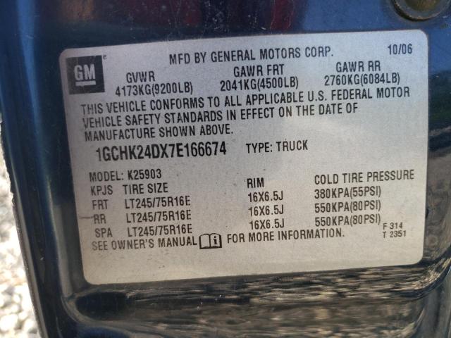 Photo 11 VIN: 1GCHK24DX7E166674 - CHEVROLET SILVERADO 