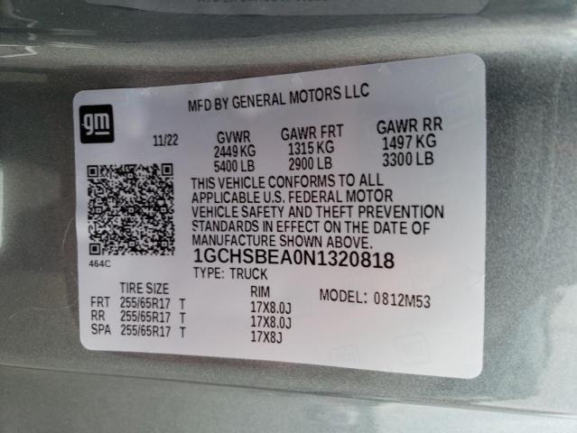 Photo 11 VIN: 1GCHSBEA0N1320818 - CHEVROLET COLORADO 