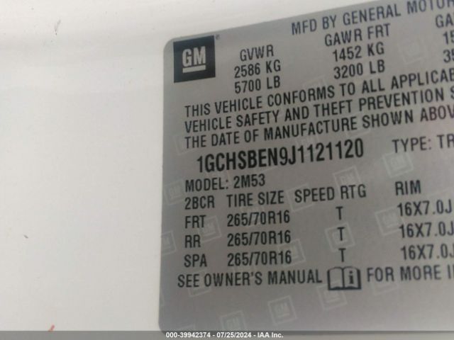 Photo 8 VIN: 1GCHSBEN9J1121120 - CHEVROLET COLORADO 