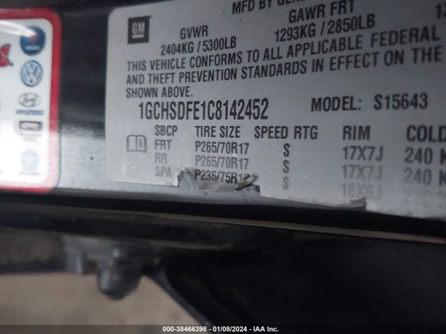 Photo 8 VIN: 1GCHSDFE1C8142452 - CHEVROLET COLORADO 