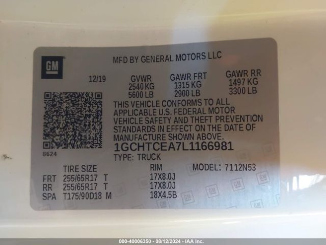 Photo 8 VIN: 1GCHTCEA7L1166981 - CHEVROLET COLORADO 