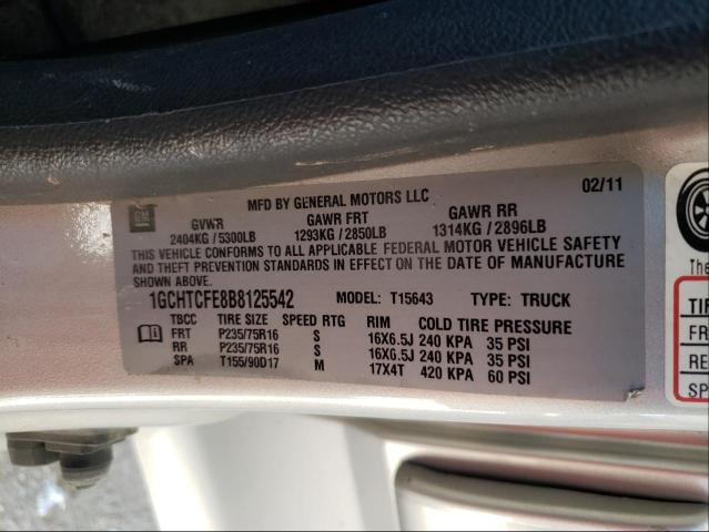 Photo 9 VIN: 1GCHTCFE8B8125542 - CHEVROLET COLORADO L 