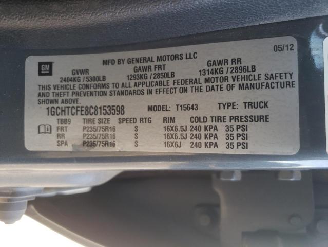 Photo 11 VIN: 1GCHTCFE8C8153598 - CHEVROLET COLORADO L 