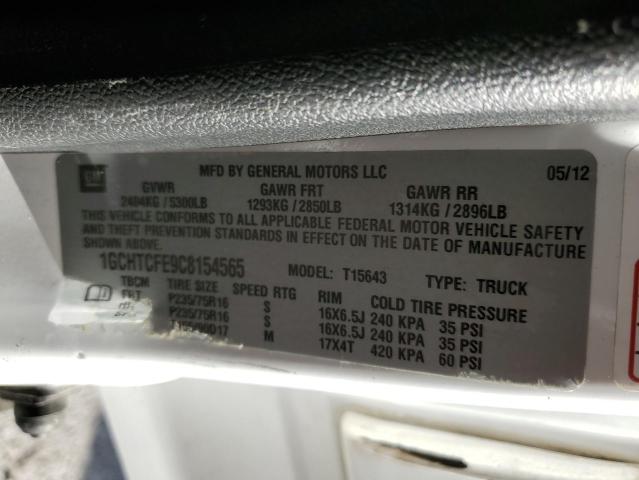 Photo 12 VIN: 1GCHTCFE9C8154565 - CHEVROLET COLORADO L 