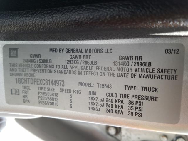 Photo 9 VIN: 1GCHTDFEXC8144973 - CHEVROLET COLORADO L 