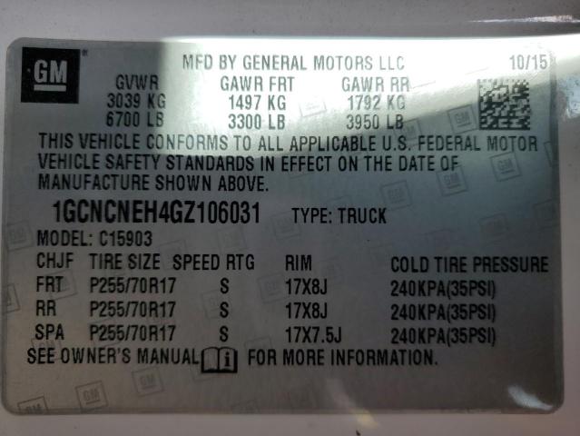 Photo 11 VIN: 1GCNCNEH4GZ106031 - CHEVROLET SILVERADO 