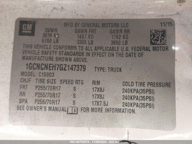 Photo 8 VIN: 1GCNCNEH7GZ147379 - CHEVROLET SILVERADO 