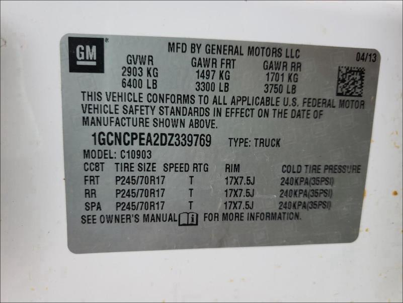 Photo 9 VIN: 1GCNCPEA2DZ339769 - CHEVROLET SILVERADO 