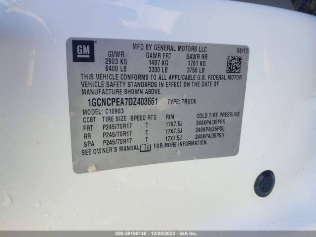 Photo 8 VIN: 1GCNCPEA7DZ403661 - CHEVROLET SILVERADO 1500 