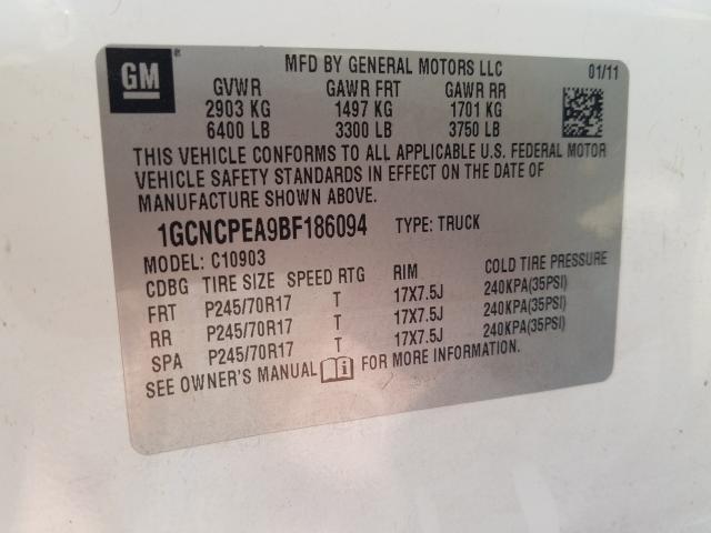 Photo 9 VIN: 1GCNCPEA9BF186094 - CHEVROLET SILVERADO 