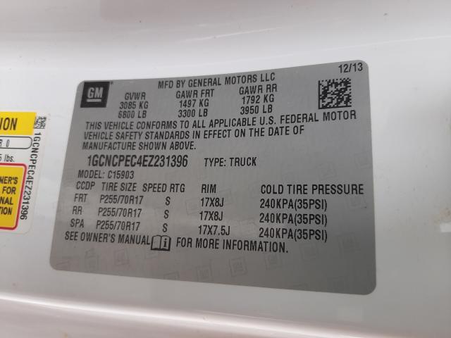 Photo 9 VIN: 1GCNCPEC4EZ231396 - CHEVROLET SILVERADO 