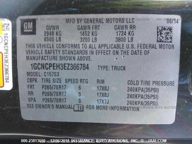 Photo 8 VIN: 1GCNCPEH3EZ366784 - CHEVROLET SILVERADO 1500 