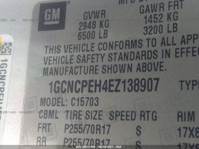 Photo 8 VIN: 1GCNCPEH4EZ138907 - CHEVROLET SILVERADO 1500 