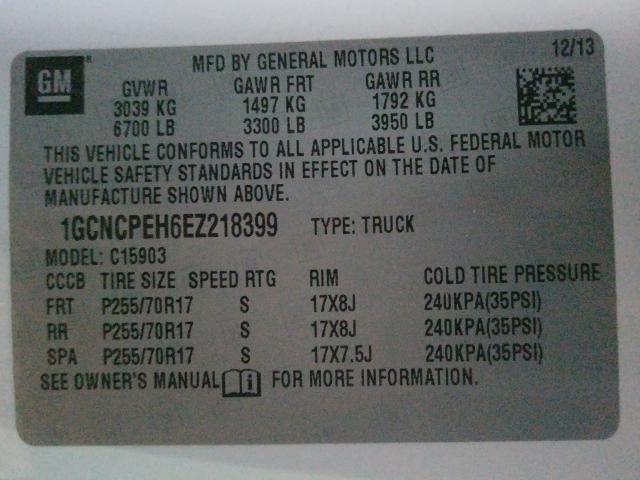 Photo 9 VIN: 1GCNCPEH6EZ218399 - CHEVROLET SILVERADO 