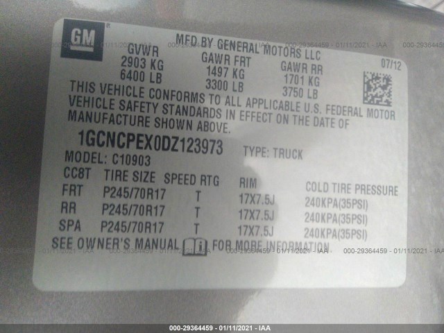 Photo 8 VIN: 1GCNCPEX0DZ123973 - CHEVROLET SILVERADO 1500 