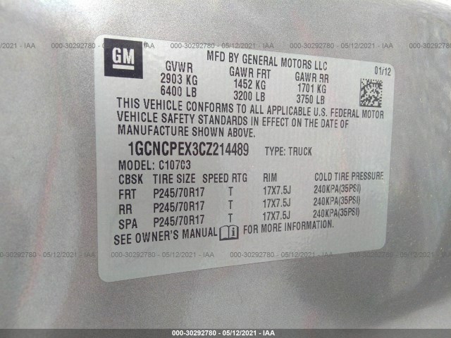 Photo 8 VIN: 1GCNCPEX3CZ214489 - CHEVROLET SILVERADO 1500 