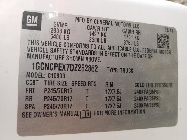 Photo 9 VIN: 1GCNCPEX7DZ282862 - CHEVROLET SILVERADO 