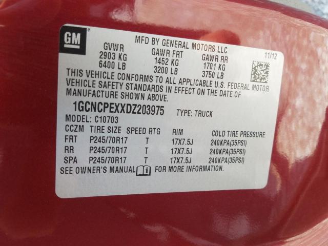 Photo 9 VIN: 1GCNCPEXXDZ203975 - CHEVROLET SILVERADO 