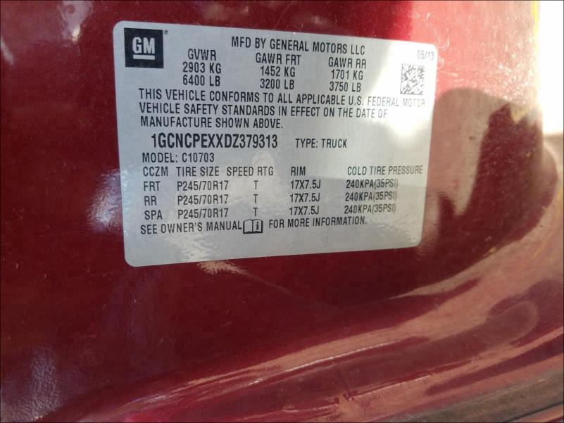 Photo 9 VIN: 1GCNCPEXXDZ379313 - CHEVROLET SILVERADO 