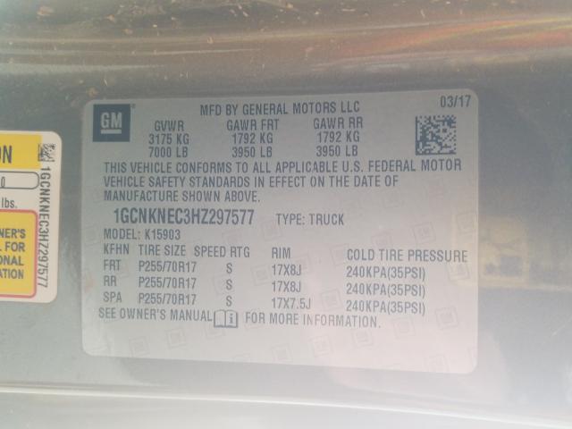 Photo 9 VIN: 1GCNKNEC3HZ297577 - CHEVROLET SILVERADO 