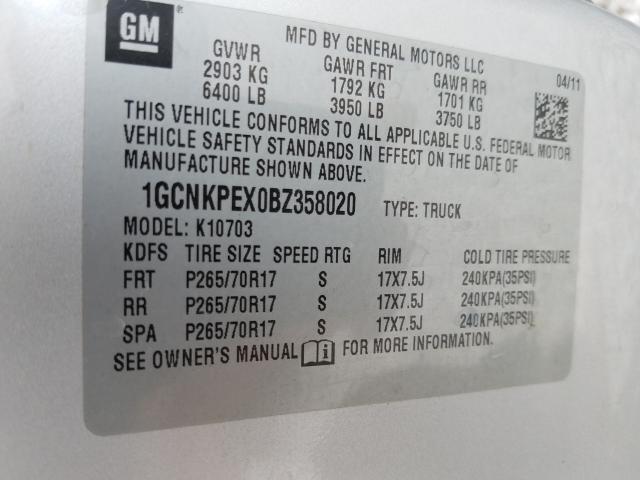 Photo 9 VIN: 1GCNKPEX0BZ358020 - CHEVROLET SILVERADO 