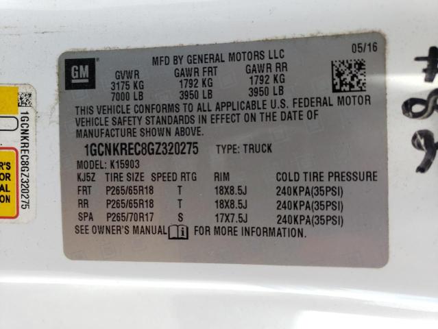 Photo 11 VIN: 1GCNKREC8GZ320275 - CHEVROLET SILVERADO 