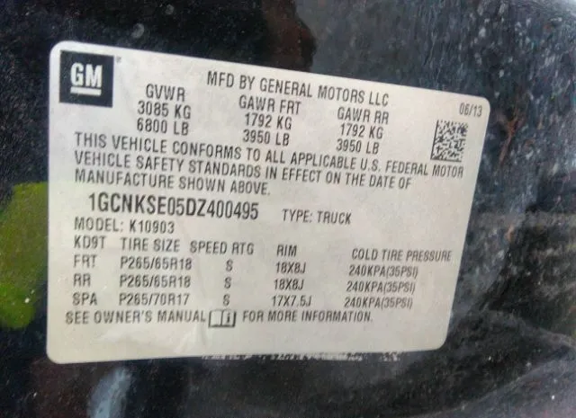 Photo 8 VIN: 1GCNKSE05DZ400495 - CHEVROLET SILVERADO 1500 