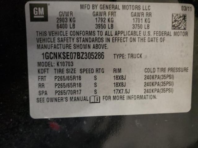 Photo 9 VIN: 1GCNKSE07BZ305286 - CHEVROLET SILVERADO 