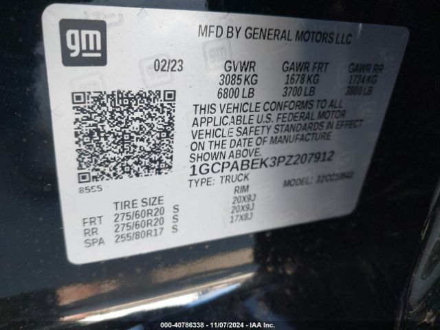 Photo 8 VIN: 1GCPABEK3PZ207912 - CHEVROLET SILVERADO 