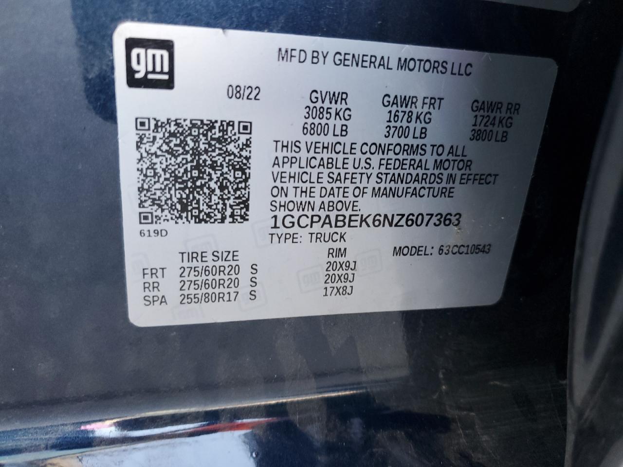 Photo 11 VIN: 1GCPABEK6NZ607363 - CHEVROLET SILVERADO 