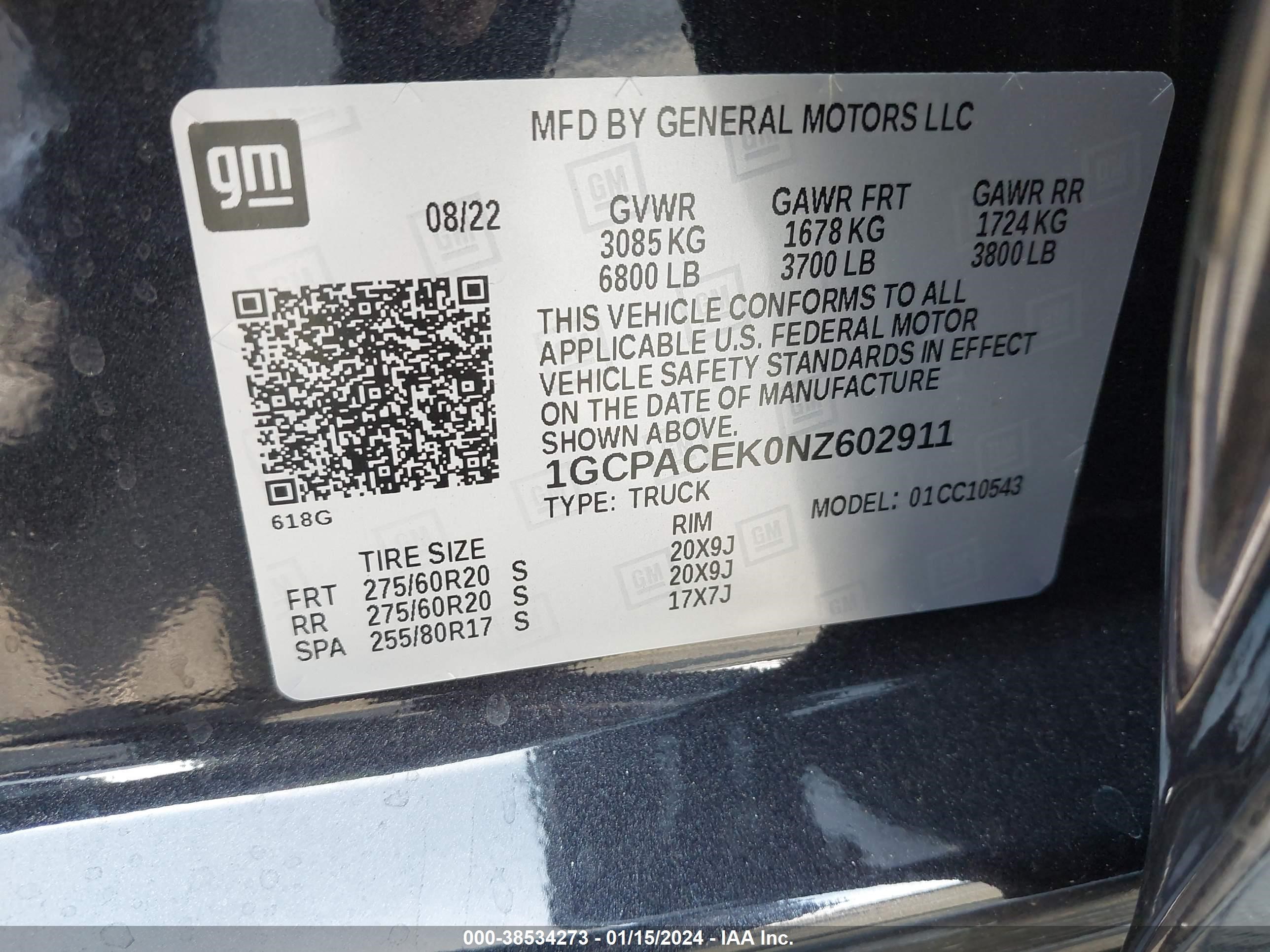 Photo 5 VIN: 1GCPACEK0NZ602911 - CHEVROLET SILVERADO 