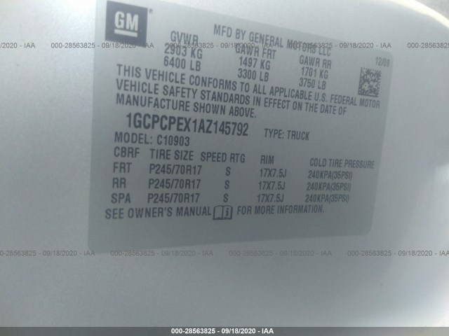 Photo 8 VIN: 1GCPCPEX1AZ145792 - CHEVROLET SILVERADO 1500 