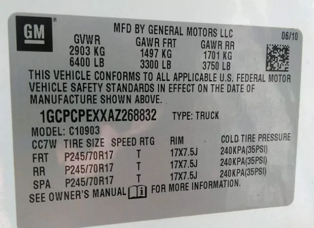 Photo 8 VIN: 1GCPCPEXXAZ268832 - CHEVROLET SILVERADO 1500 