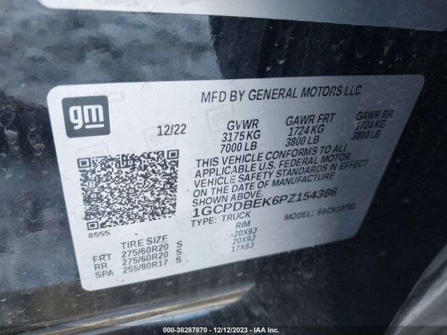 Photo 8 VIN: 1GCPDBEK6PZ154386 - CHEVROLET SILVERADO 1500 