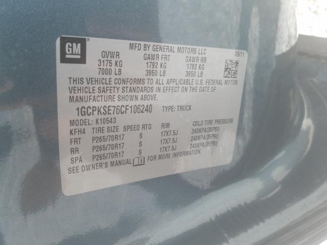 Photo 9 VIN: 1GCPKSE76CF106240 - CHEVROLET SILVERADO 