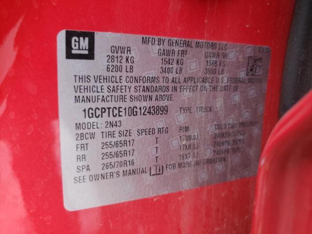 Photo 9 VIN: 1GCPTCE10G1243899 - CHEVROLET COLORADO L 