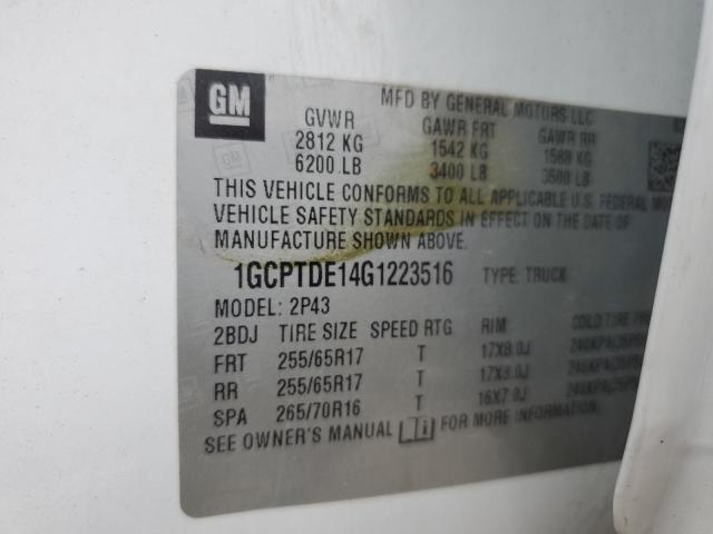 Photo 11 VIN: 1GCPTDE14G1223516 - CHEVROLET COLORADO Z 