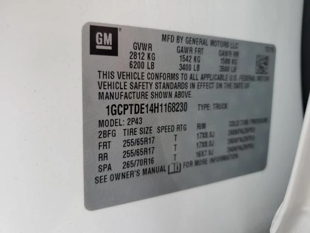 Photo 11 VIN: 1GCPTDE14H1168230 - CHEVROLET COLORADO Z 