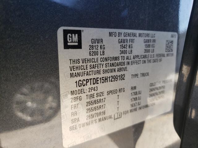 Photo 9 VIN: 1GCPTDE15H1299182 - CHEVROLET COLORADO Z 